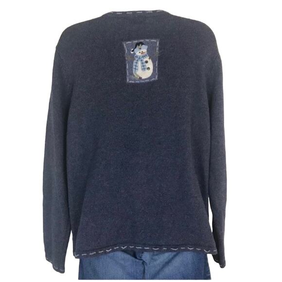 Croft & Barrow Snowman Ugly Christmas Sweater M - Picture 2 of 6